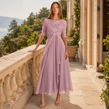 Isabelle | Lace Chiffon Maxi Dress Women Elegant Summer A-Line
