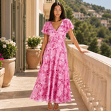 Amelie | Floral V-Neck Elegant Maxi Dress Women Summer