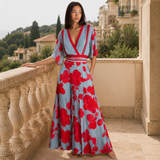 Sophie | Floral V-Neck Elegant Maxi Dress Women Spring