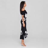 Aurelie | Elegant Off-Shoulder Floral Midi Dress Women Summer
