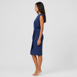 Claire | Elegant Ruched Midi Dress Women Sleeveless Summer Fitted