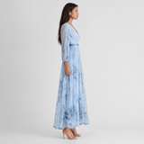 Isabelle | Elegant Pleated V-Neck Midi Dress Women Summer Flowy