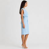 Claire | Elegant Ruched Midi Dress Women Sleeveless Summer Fitted