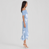 Aurelie | Elegant Off-Shoulder Floral Midi Dress Women Summer