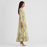 Isabelle | Elegant Pleated V-Neck Midi Dress Women Summer Flowy