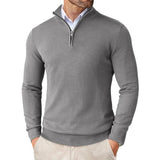 Quarter Zip Knit Sweater Men
