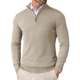 Quarter Zip Knit Sweater Men