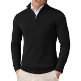 Quarter Zip Knit Sweater Men
