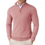 Quarter Zip Knit Sweater Men