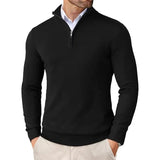 Quarter Zip Knit Sweater Men