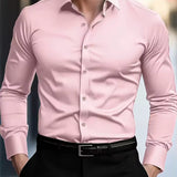 Fitted Long Sleeve Shirt with Stretch