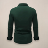 Men's Stretchable Slim-Fit Button-Front Shirt