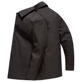 Single-Breasted Long Jacket with Side Pockets