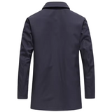 Single-Breasted Long Jacket with Side Pockets