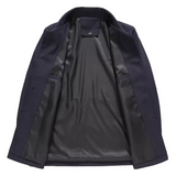 Single-Breasted Long Jacket with Side Pockets
