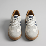 Round Toe Low-Top Sneakers with Contrast Stripes
