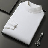 Turtle Neck Knit Pullover with Ribbed Collar