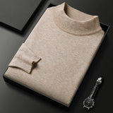 Turtle Neck Knit Pullover with Ribbed Collar