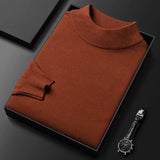 Turtle Neck Knit Pullover with Ribbed Collar