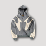 Men's Color Block Zip-Up Hoodie