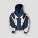 Men's Color Block Zip-Up Hoodie
