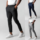 Men's Slim-Fit Trousers with Stretch