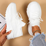 Chunky Knit Lace-Up Sneakers