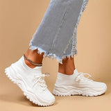 Chunky Knit Lace-Up Sneakers