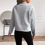 Cropped Zip-Front Jacket with Point Collar and Flap Pockets