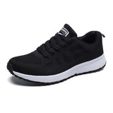 Women's Sneakers with Lace Up Design and Textured Knit