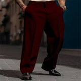 Pleated High-Waist Wide-Leg Trousers