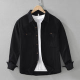 Button-Front Overshirt with Patch Pockets