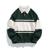 Long Sleeve Polo Sweatshirt Men