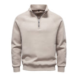 Quarter-Zip Ribbed Knit Sweater
