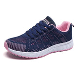 Women's Sneakers with Lace Up Design and Textured Knit