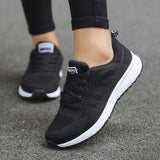 Women's Sneakers with Lace Up Design and Textured Knit