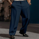 Pleated High-Waist Wide-Leg Trousers