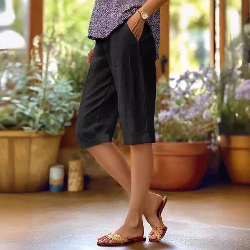 Lea | Linen Bermuda Shorts Women Summer Relaxed Casual