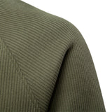 Quarter-Zip Ribbed Knit Sweater