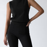 Fitted Sleeveless Turtleneck Top