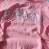 Oversized Varsity Graphic Sweatshirt with Mock Neck