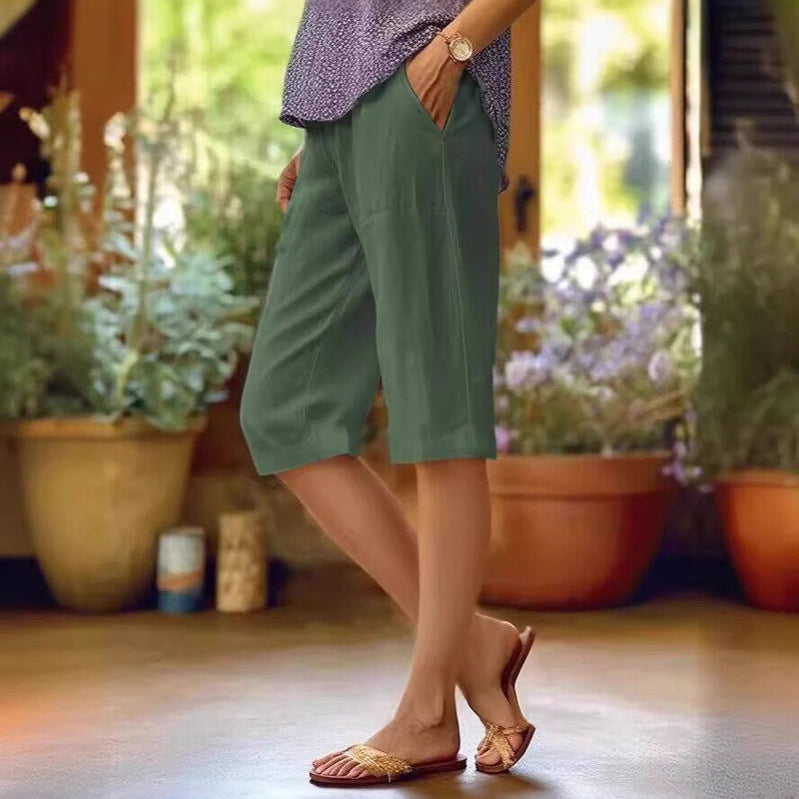 Lea | Linen Bermuda Shorts Women Summer Relaxed Casual