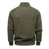 Quarter-Zip Ribbed Knit Sweater
