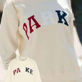 Oversized Varsity Graphic Sweatshirt with Mock Neck