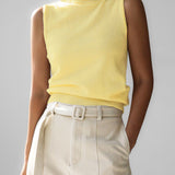 Fitted Sleeveless Turtleneck Top