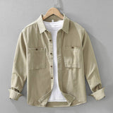 Button-Front Overshirt with Patch Pockets