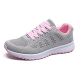 Women's Sneakers with Lace Up Design and Textured Knit