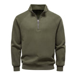 Quarter-Zip Ribbed Knit Sweater