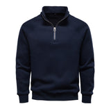 Quarter-Zip Ribbed Knit Sweater