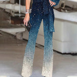 One-Shoulder Flared-Leg Jumpsuit with Tie Waist